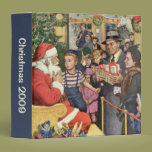 Vintage Child on Santa Claus Lap; Christmas Wish binders