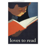 Vintage Child Reading a Book, Back to School Time! Greeting Cards