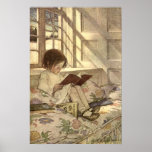 Vintage Child Reading a Book, Jessie Willcox Smith Print