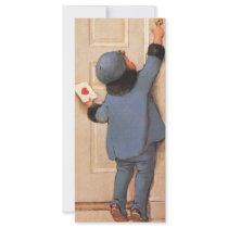 Vintage Child with Valentine's Day Letter Full Color Rack Card