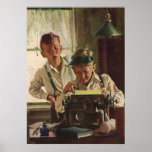 Vintage Children as Newspaper Journalists posters