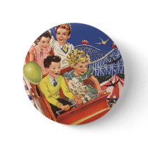 Vintage Children Balloons Dog Roller Coaster Ride