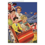 Vintage Children Balloons Dog Roller Coaster Ride Cards