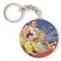 Vintage Children Balloons Dog Roller Coaster Ride