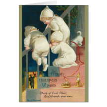 Vintage Children Christmas Card