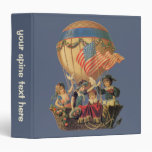 Vintage Children in Hot Air Balloon; Safe Journey 3 Ring Binder