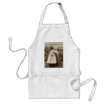 Vintage Children Kissing; Their First Kiss Aprons