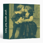 Vintage Children, Love, Romance, an Innocent Kiss Vinyl Binder
