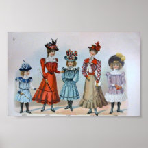 Vintage Children's Fashion 1890's Print