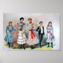 Vintage Children's Fashion 1890's Posters