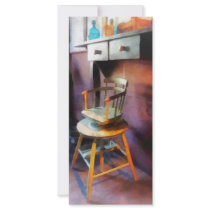 Vintage Child's Barber Chair Customized Rack Card