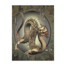 Vintage Chinese Dragon 2012 Calendar Postcards