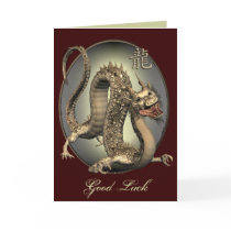 Vintage Chinese Dragon Greeting Card