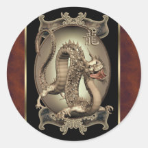 Vintage Chinese Dragon Stickers