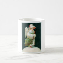 Vintage Christmas Angel Girl Mugs