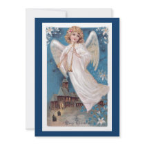 Vintage Christmas Angel Custom Invite