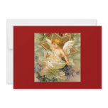 Vintage Christmas Angel Star Personalized Announcement