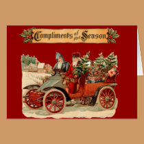 Vintage Christmas Antique Car cards