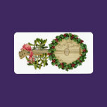 Vintage Christmas Banjo Gift Tag Avery Label labels