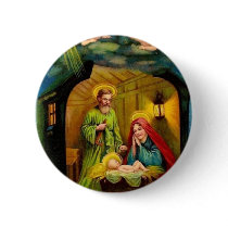 Vintage Christmas Birth of Jesus Pin