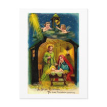 Vintage Christmas Birth of Jesus Postcards