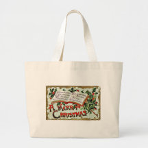 Vintage Christmas Canvas Bags