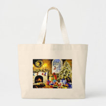 Vintage Christmas Canvas Bags