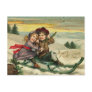 Vintage Christmas - Children Winter Scene Postcards