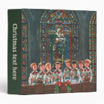 Vintage Christmas Choir in Church Children Singing 3 Ring Binder