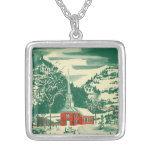 Vintage Christmas Church Snowscape in Winter Pendants