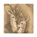 Vintage Christmas Deer Magnets