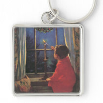 Vintage Christmas Eve by Jessie Willcox Smith Keychains