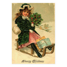 Vintage Christmas Gift Tags Business Card