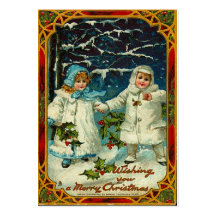 Vintage Christmas Gift Tags Business Card Templates