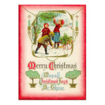 Vintage Christmas Gift Tags Business Card