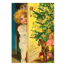 Vintage Christmas Gift Tags Business Card Template