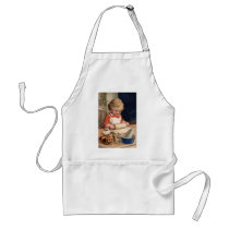 Vintage Christmas - Girl Baking Cookies Apron