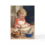 Vintage Christmas - Girl Baking Cookies cards