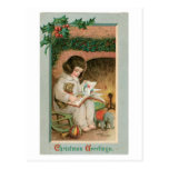 Vintage Christmas Greetings Postcard