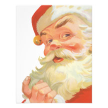 Vintage Christmas, Jolly Santa Claus with a Secret Custom Announcements