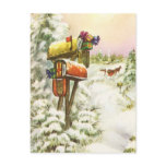 Vintage Christmas Mailbox; Christmas Presents Postcard