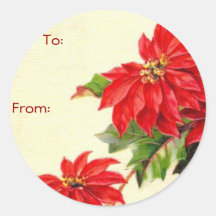 Vintage Christmas Name Tags Sticker