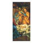 Vintage Christmas Nativity, Baby Jesus in Manger Custom Rack Cards