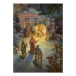Vintage Christmas, Nativity, Visiting Magi Manger Personalized Invite