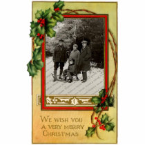 Vintage Christmas Photo Sculpture Magnet