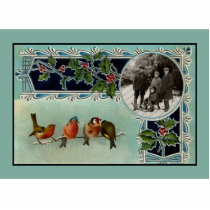 Vintage Christmas Photo Sculpture Magnet