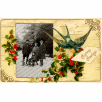 Vintage Christmas Photo Sculpture Magnet
