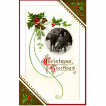 Vintage Christmas Photo Sculpture Magnet