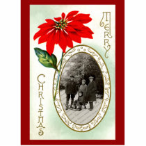 Vintage Christmas Photo Sculpture Magnet