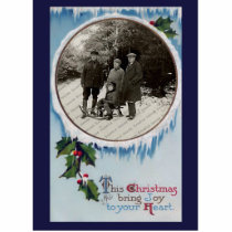 Vintage Christmas Photo Sculpture Magnet